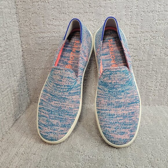 ROTHY'S The Sneaker Women's Size 9 Turquoise Melange Slip On Textile Flat Shoe - Picture 4 of 12